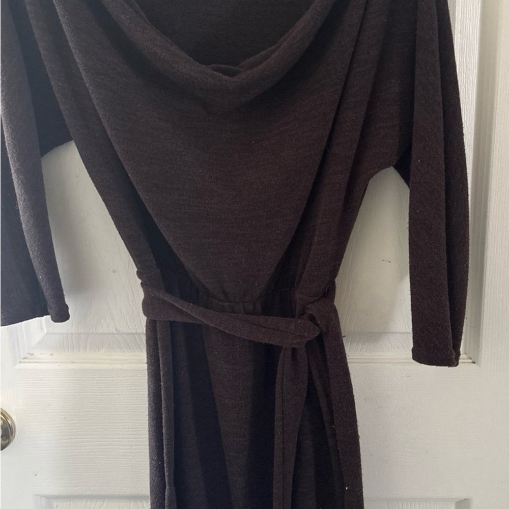 Sophisticated Long Sleeve Brown Dress